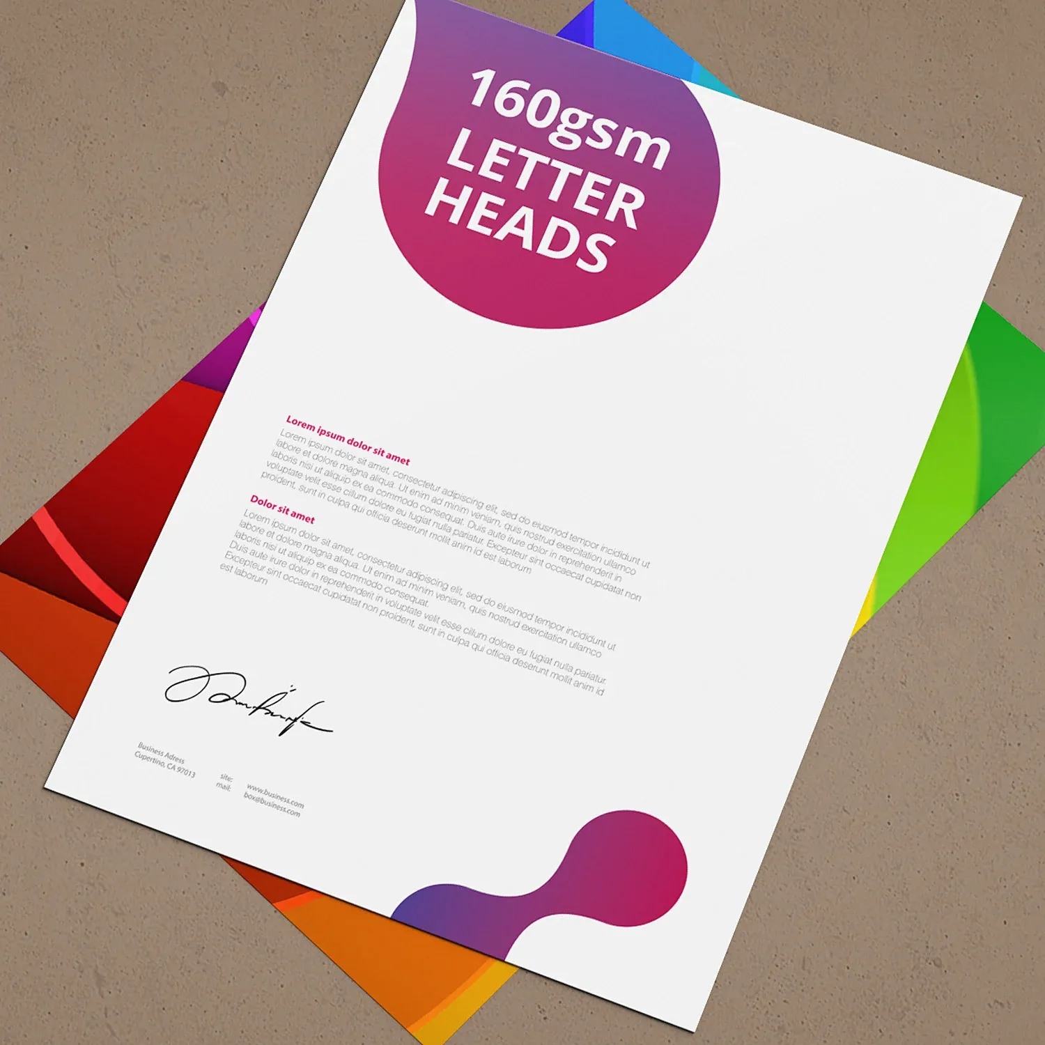 Double sided letterhead printing Dubai