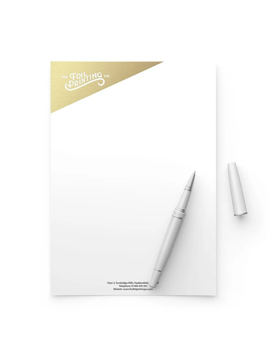 Gold metallic letterhead Dubai