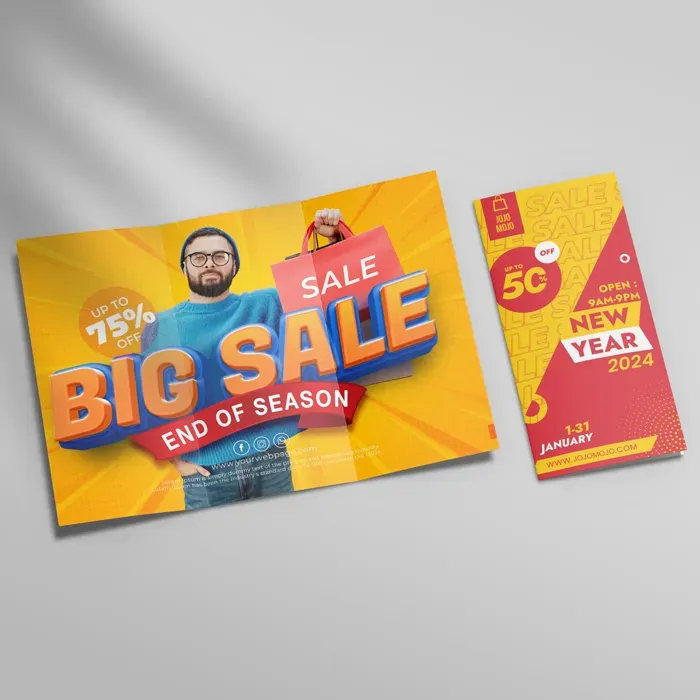 A4 to DL flyer printing Dubai Perklets Print