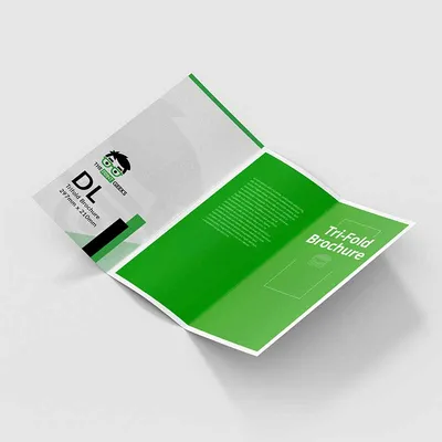 A4 to DL trifold folded flyer Dubai