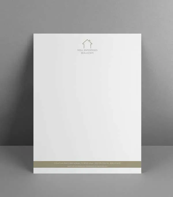 Custom double sided letterhead Dubai