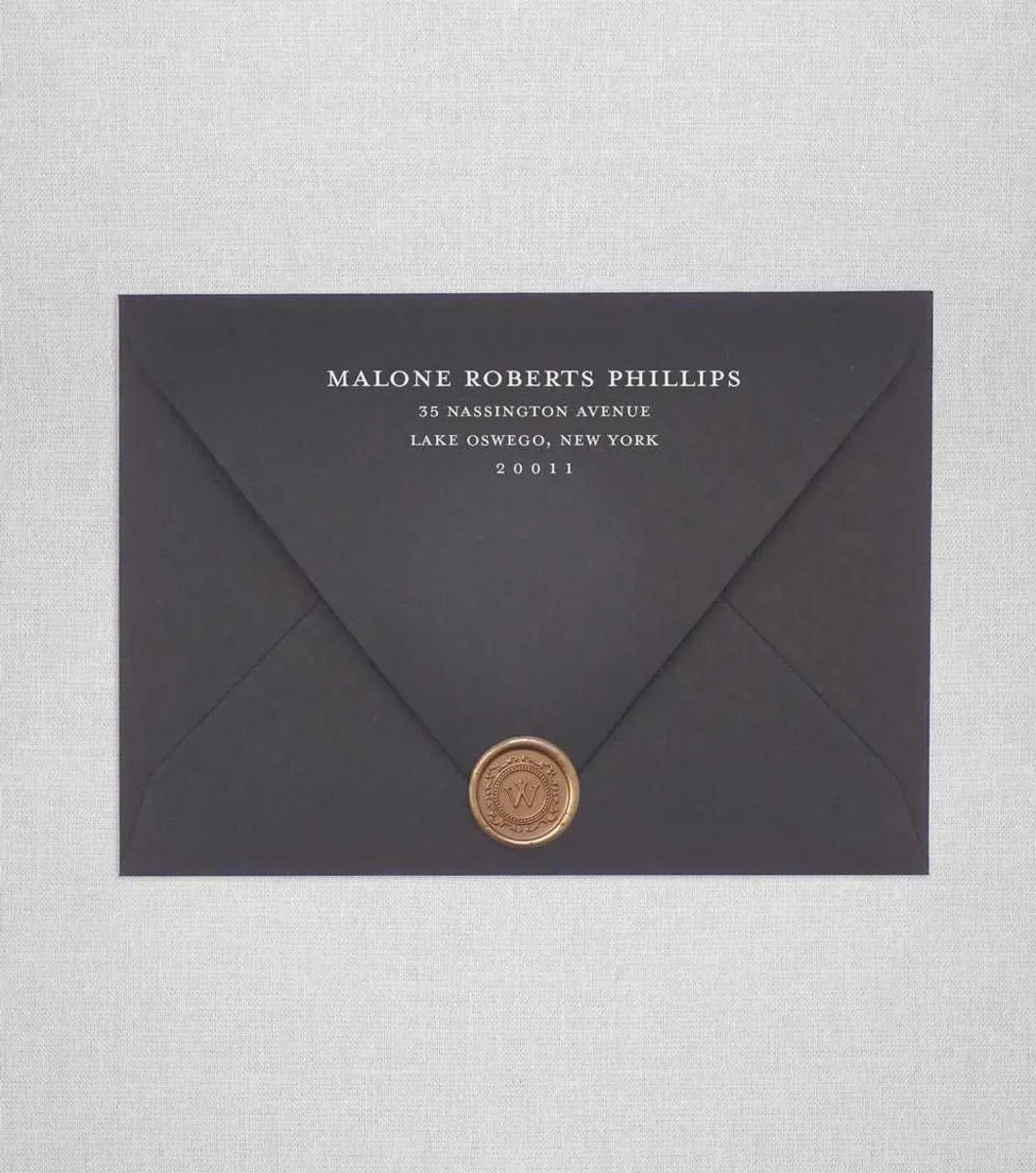 Black invitation envelope printing Dubai UAE