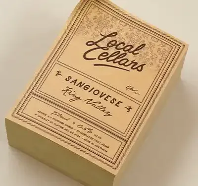 Black print kraft paper stickers Dubai