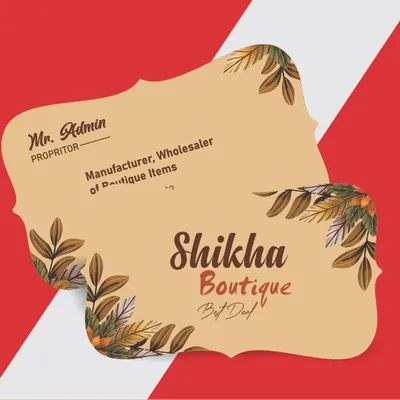 Boutique die cut business cards