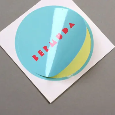 Circle glossy paper stickers Dubai