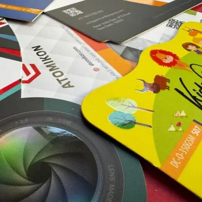 Shape die cut business cards