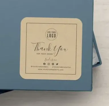 Custom kraft paper stickers Dubai