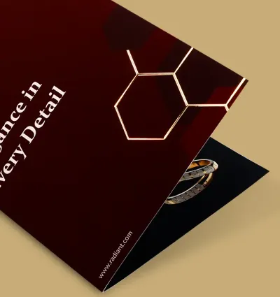 Raised foiled brochure design Dubai