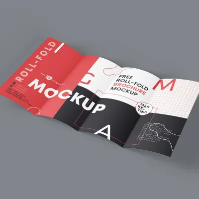 Roll fold brochure printing Dubai