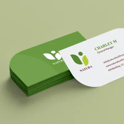Character shaped die cut business cards