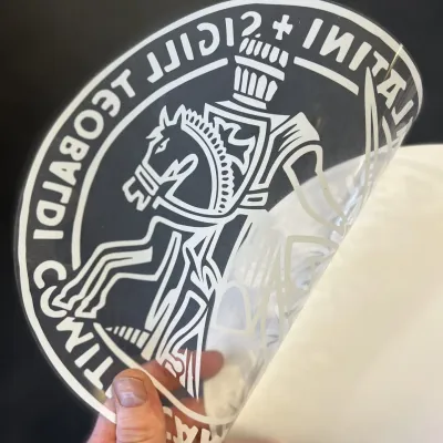 Coloured white vinyl stickers Dubai