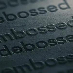 Debossed envelope texture example Dubai