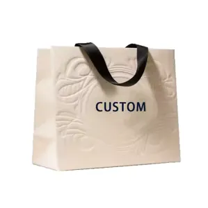 Debossed paper bag custom design Dubai