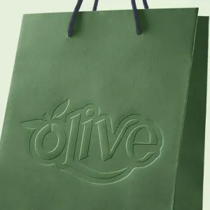 Debossed paper bag luxury branded Dubai