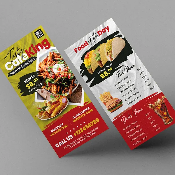 DL Flyer Food Menu Template Dubai – Perklets Print