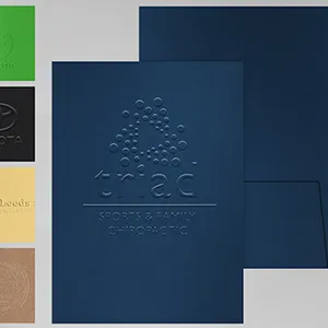 Embossed folder premium corporate UAE
