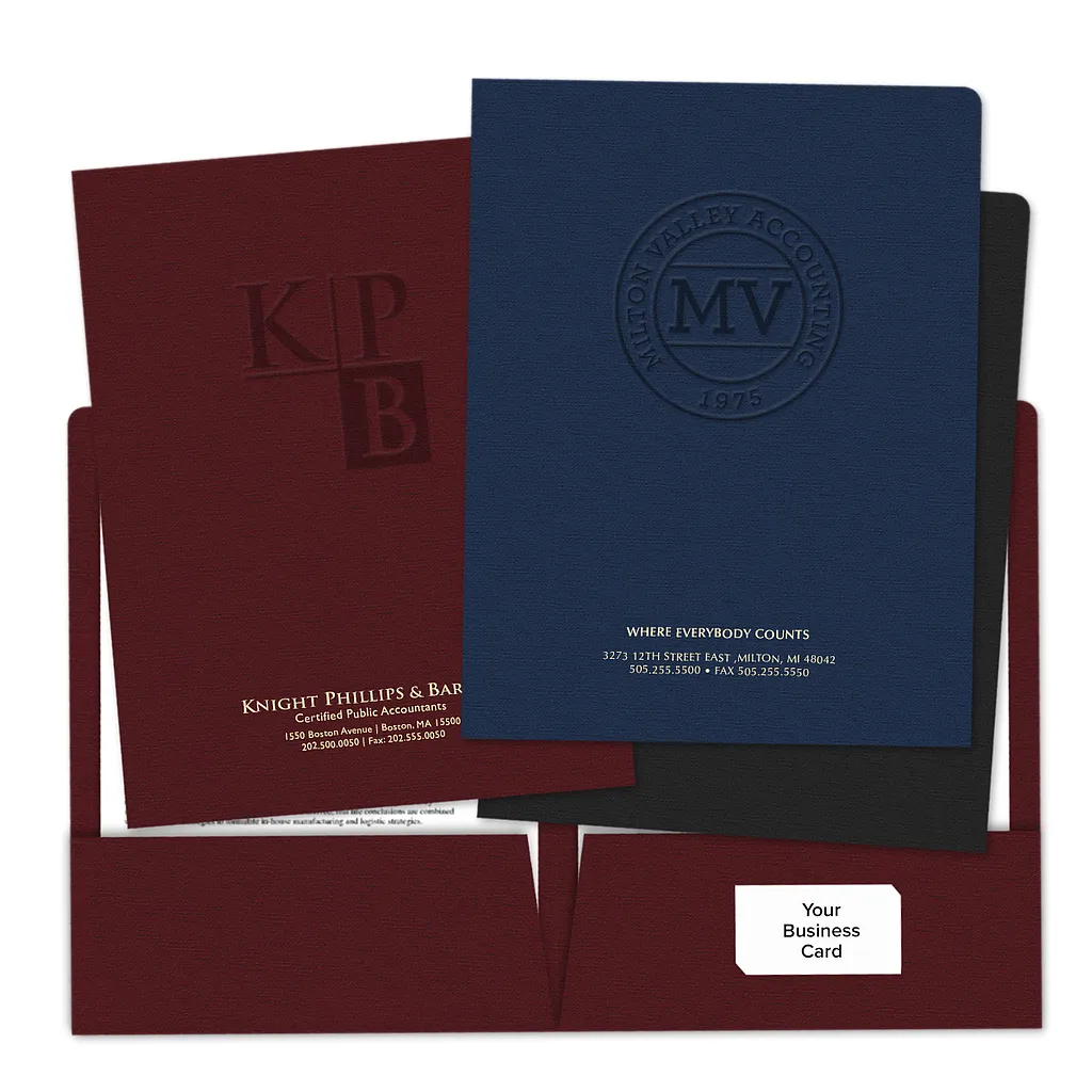 Embossed folder printing Dubai Perklets Print