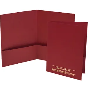 Embossed folder two pocket presentation UAE