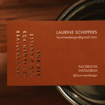Embossed business cards