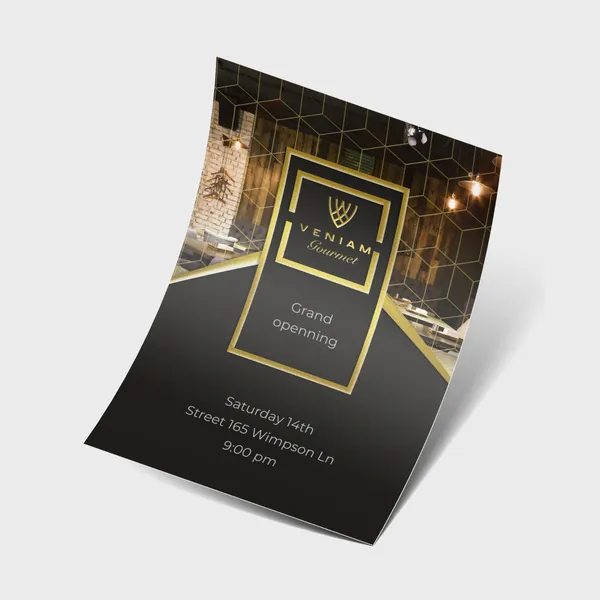 Foil Flyer Grand Opening Dubai – Perklets Print