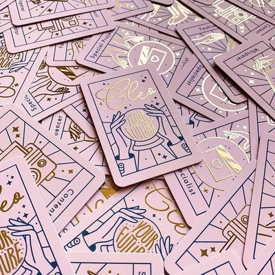 Foil stamped business cards