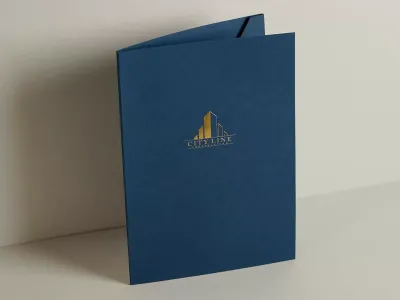 Foil stamped folder printing Dubai Perklets Print
