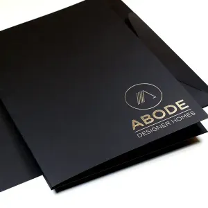 Foil stamped folder silver presentation UAE