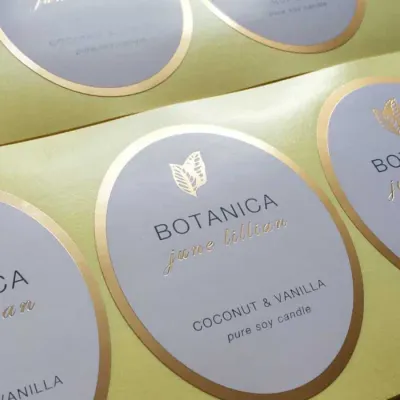 Glossy raised shiny foiled stickers Dubai