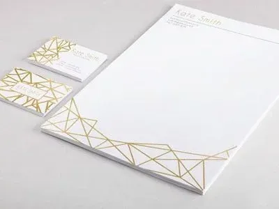 Gold foil letterhead UAE