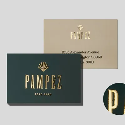 Gold foil raised shiny foiled business cards Dubai
