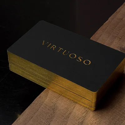 Gold raised foiled business cards Dubai