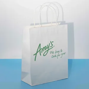 Kraft paper bag white twisted handle custom Dubai