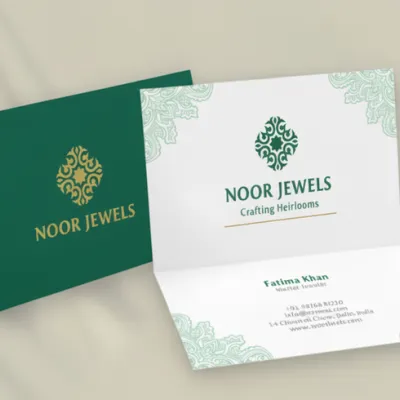 Luxury folded business cards Dubai