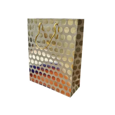 Metallic paper bag luxury branded Dubai