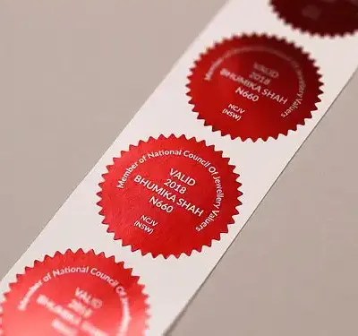 Metallic sticker printing Dubai