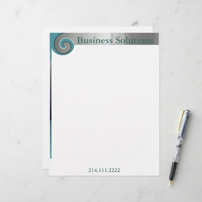 Metallic letterhead design UAE