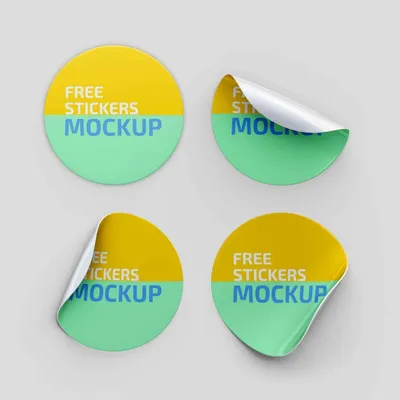 Normal paper stickers mockup Dubai