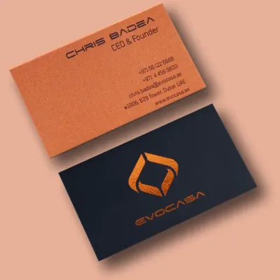 Premium foiling business cards Dubai