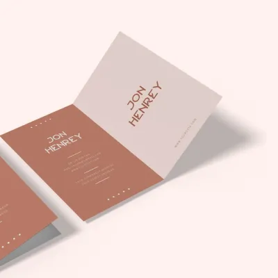 Premium folded business cards Dubai