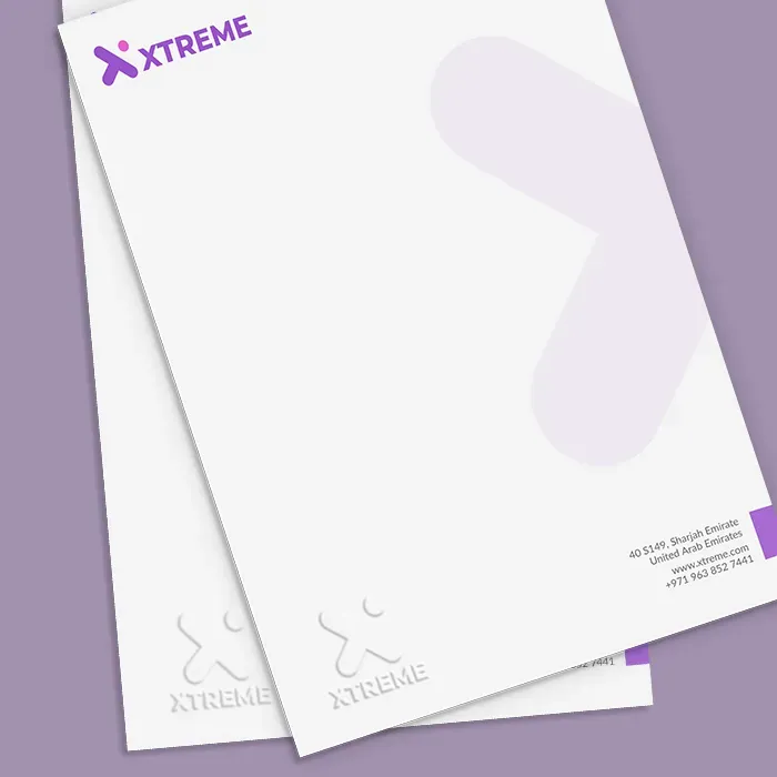 Premium spot UV letterhead UAE