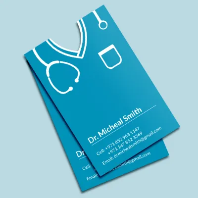 Boutique die cut business cards