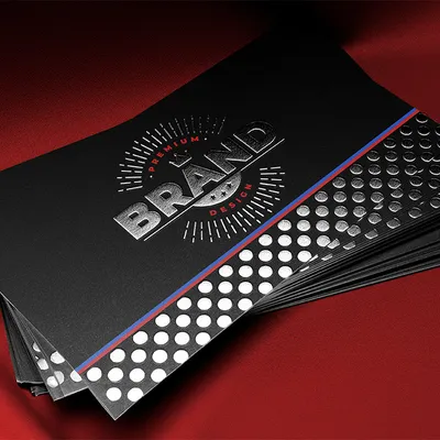 Silver foil business cards printing Dubai