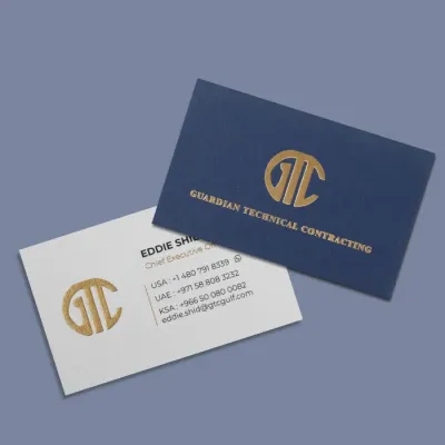 Silver foiling business cards Dubai