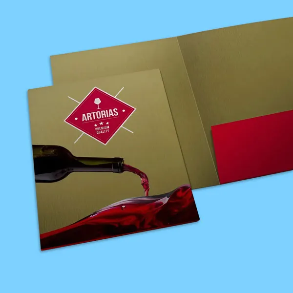 Soft touch folder printing Dubai Perklets Print