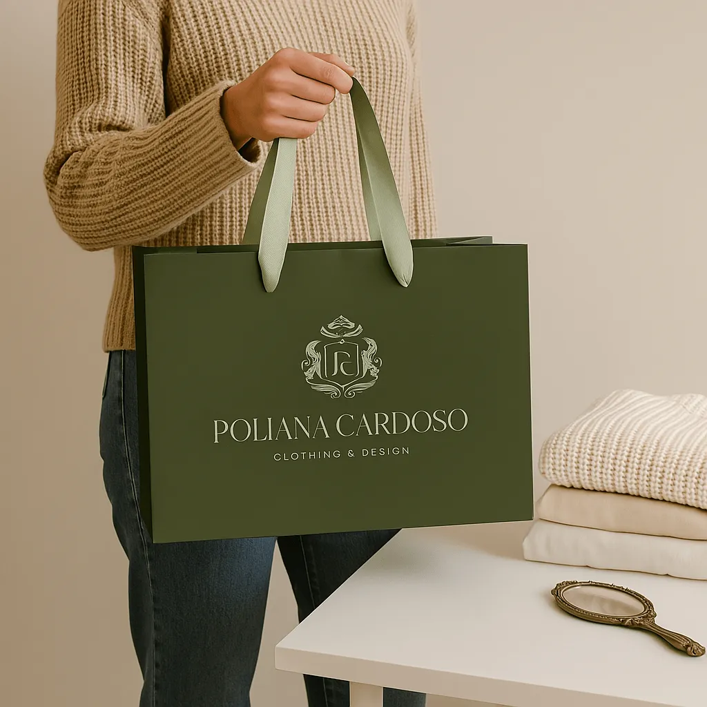 Metallic printed paper bag printing Dubai