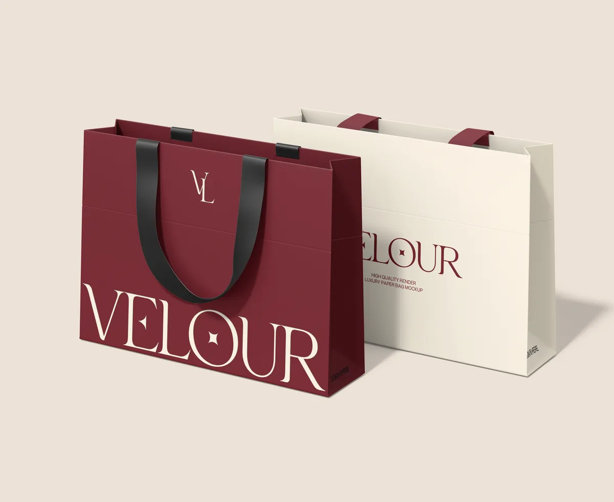 Raised shiny paper bag printing Dubai