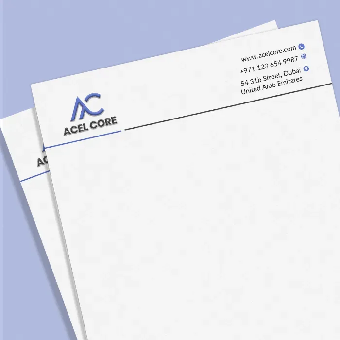 Spot UV letterhead Dubai