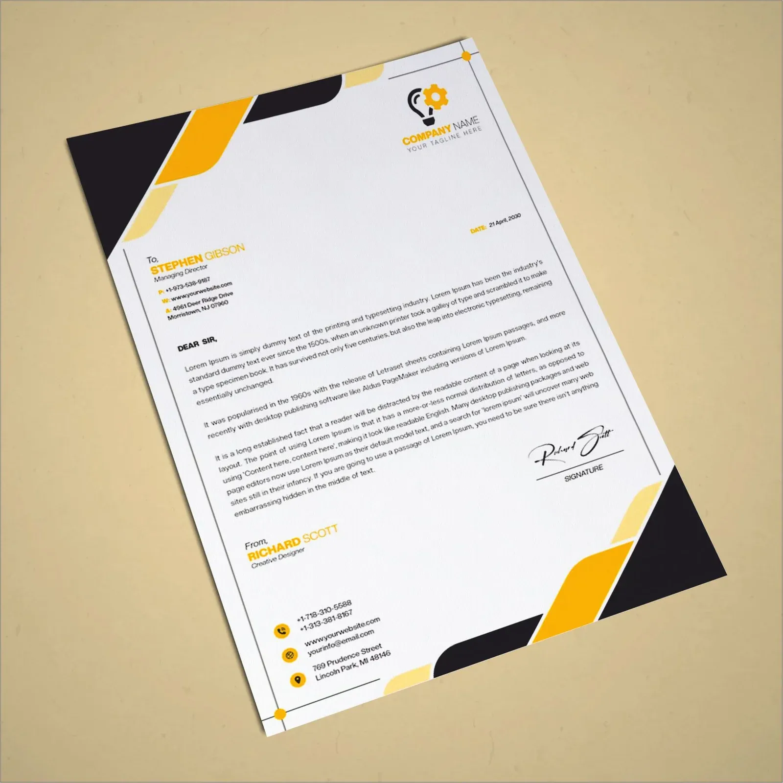 Spot UV letterhead printing Dubai