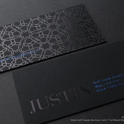 Suede metallic business cards Dubai