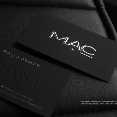 Suede raised foiled business cards Dubai